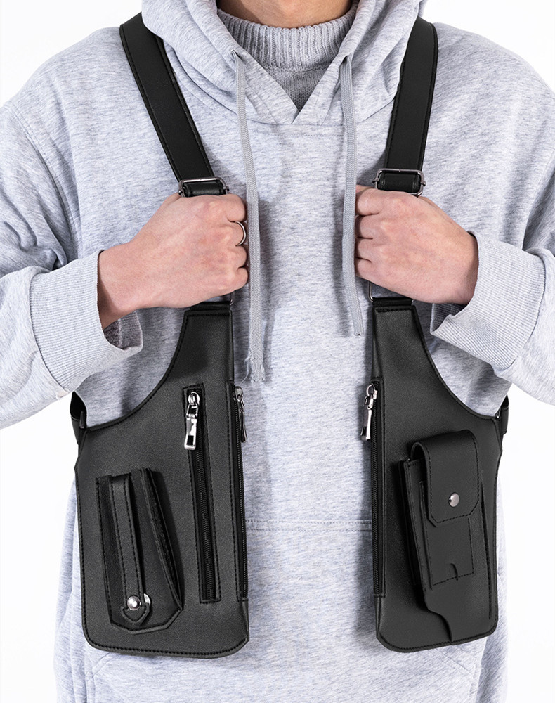 【福利來啦】Anti-theft Harness 復古皮革防盜背帶腋下挎包防盜手機包 男女通用